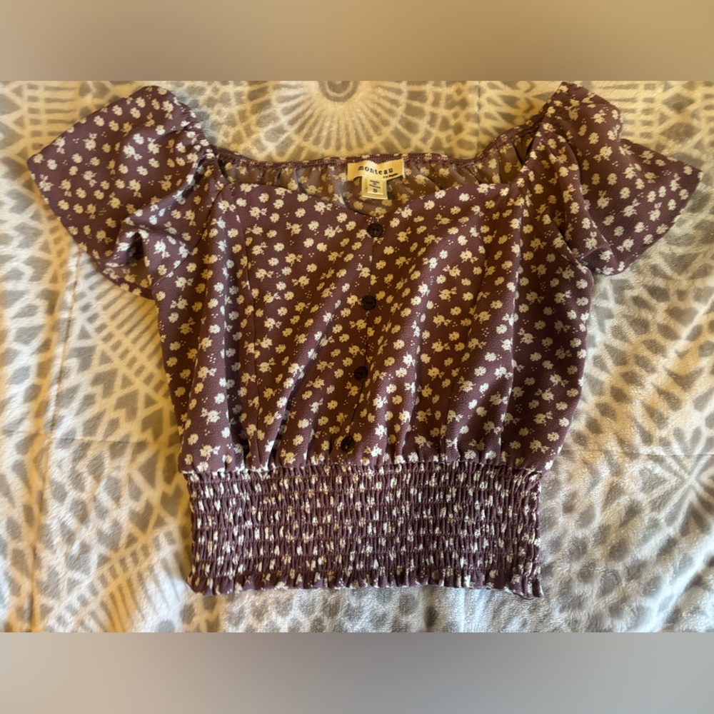 MAROON FLORAL TOP